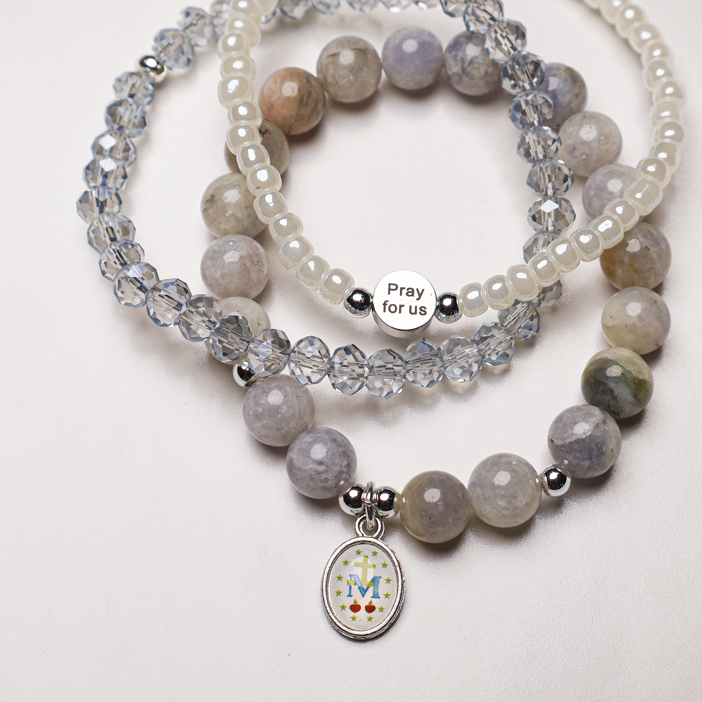 May Devotional Bracelet Set: Blessed Virgin Mary