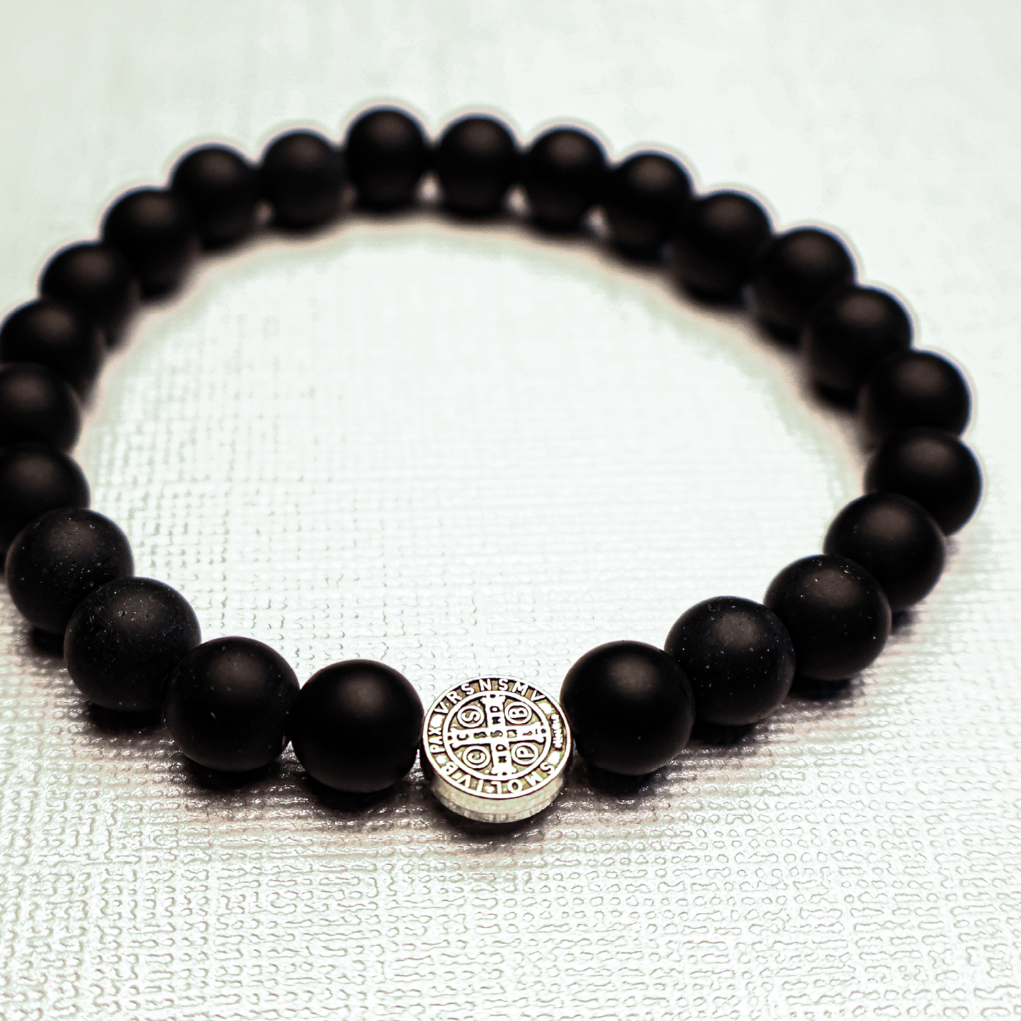 Men's Black Saint Benedict Bracelet